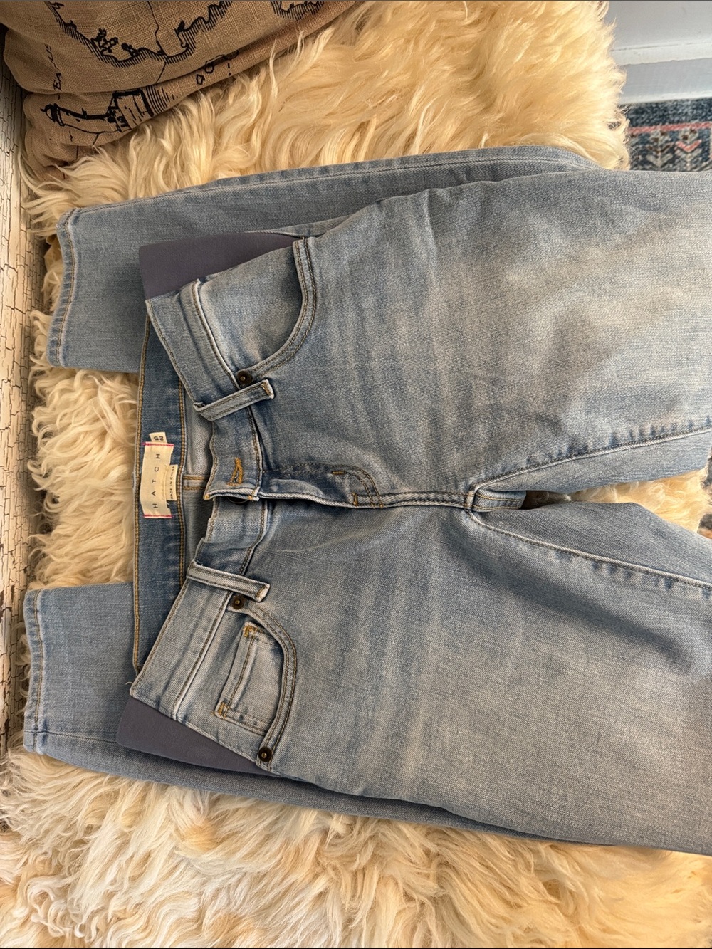Hatch Light Blue High-Rise Slim Jeans